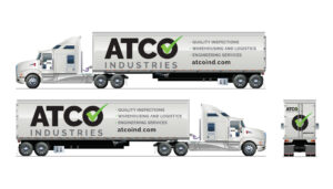 ATCO Industries proposed rebrand concept fleet graphics