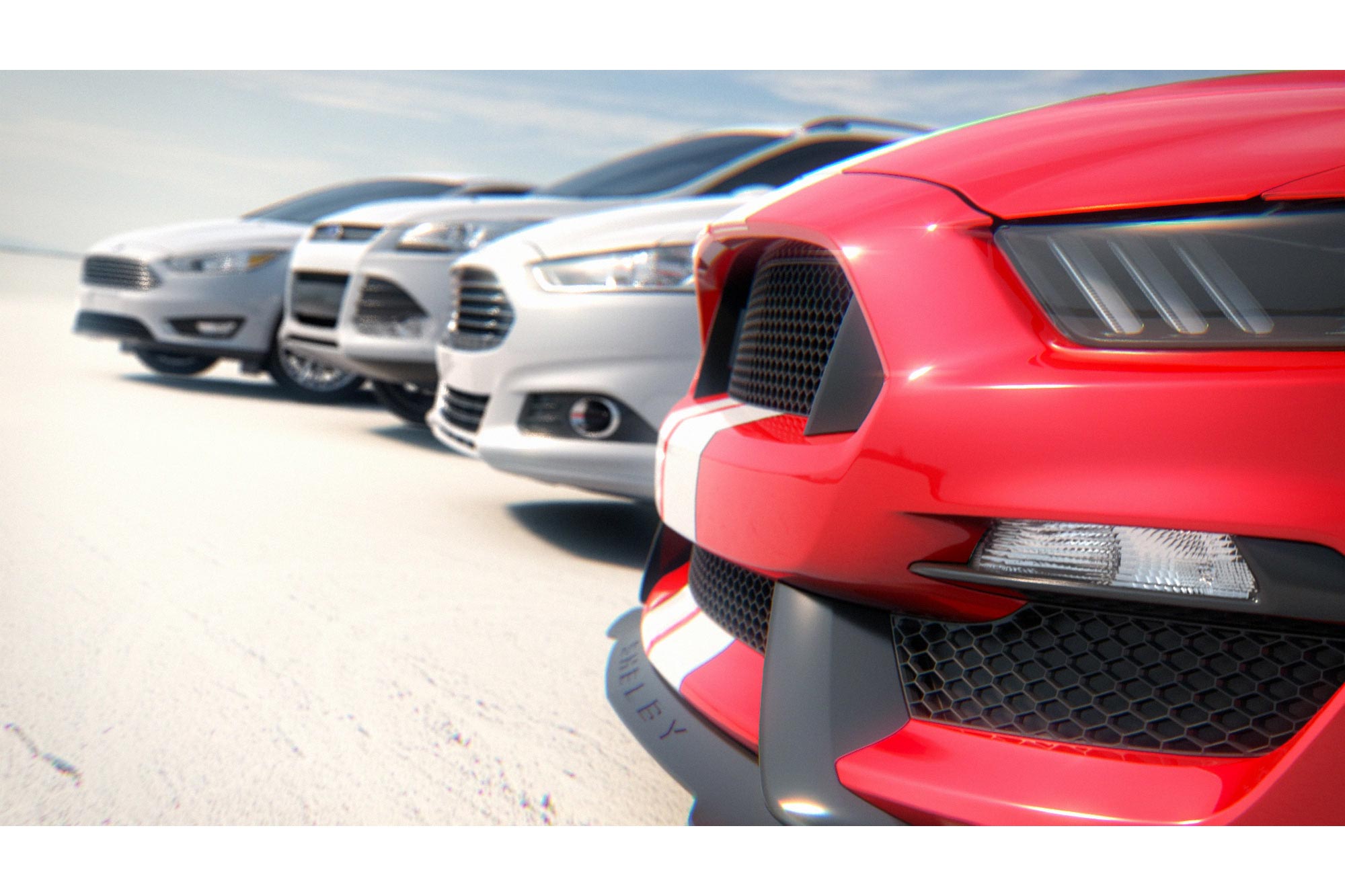 Ford Lineup -Salt Flats - CGI by Digital Image