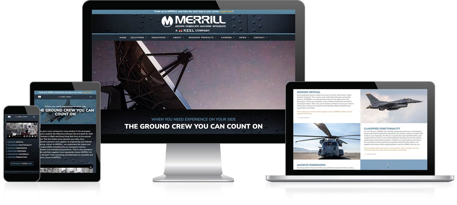 MERRILL Aerospace Landing Page