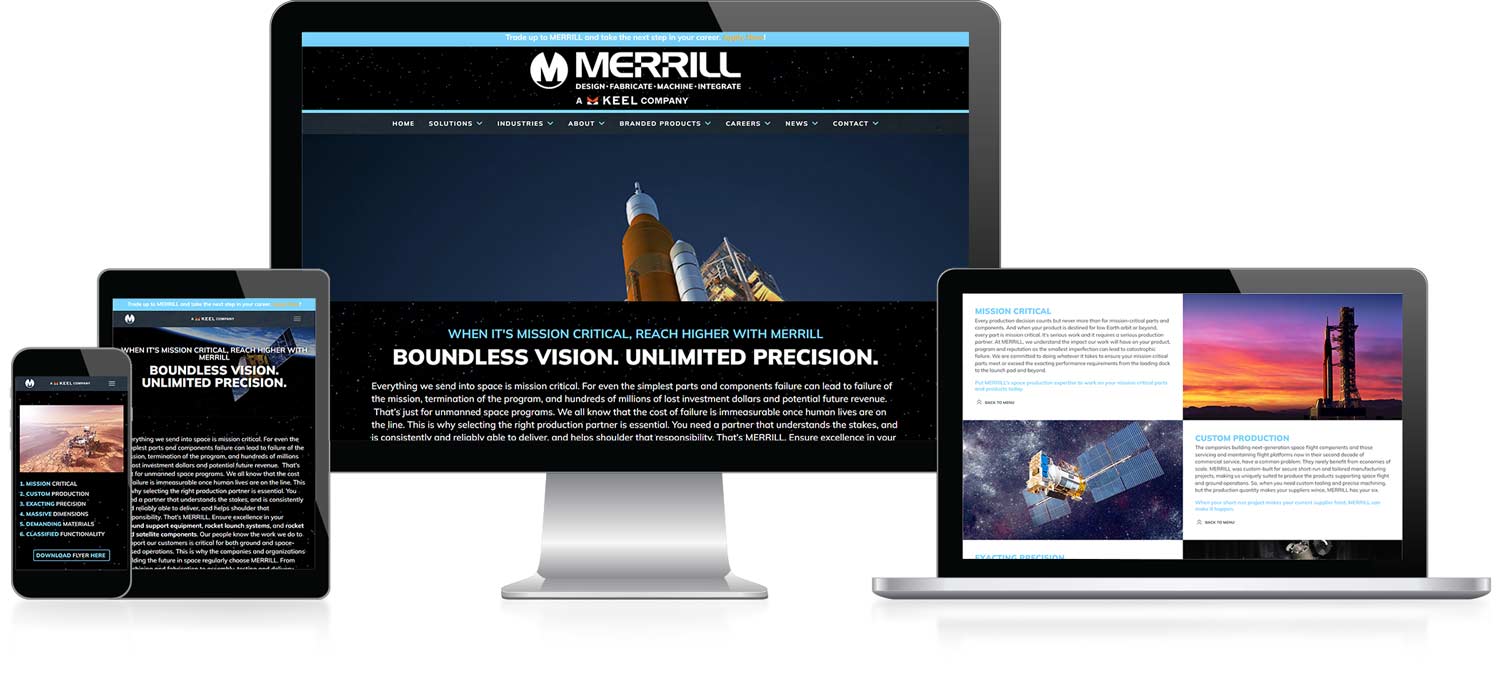 MERRILL Space Landing Page